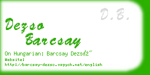 dezso barcsay business card